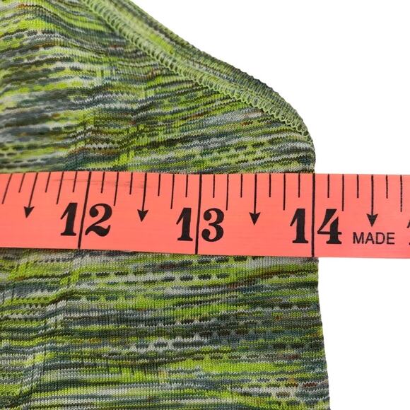 ATHLETA Fast Track Ruched Compression Tank Top Women XS Green Space Dyed Sporty - Picture 11 of 12